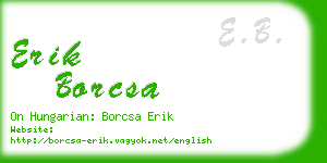 erik borcsa business card